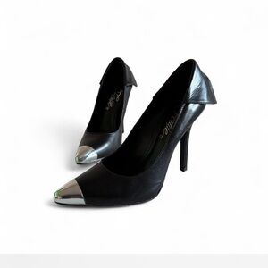 Black and Silver Women's Heels
